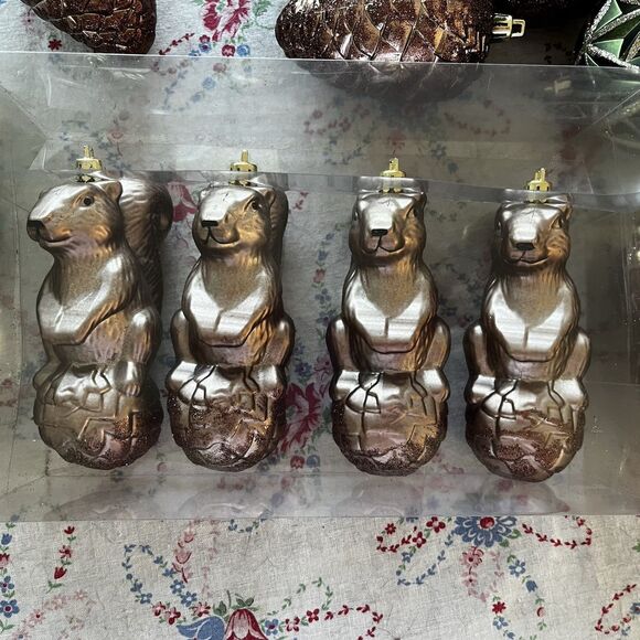 Lot of 41 Fall Ornaments Squirrel Owl Pinecones Acorns Balls Impact Resistant - Picture 3 of 8